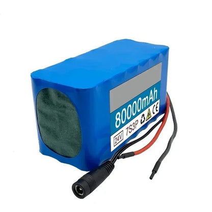 24V 80Ah 7S3P  Rechargeable Li-ion Battery Pack with BMS for E-Bike Scooter
