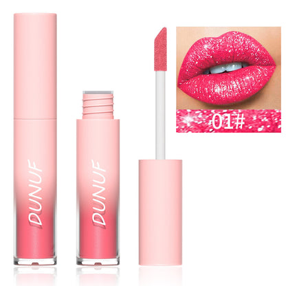 18-Color Diamond Lip Gloss - Glitter Shine, Waterproof, Long Lasting Vagen