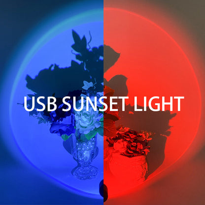 USB Sunset Atmosphere Light Rainbow Background Projection Decoration Twilight