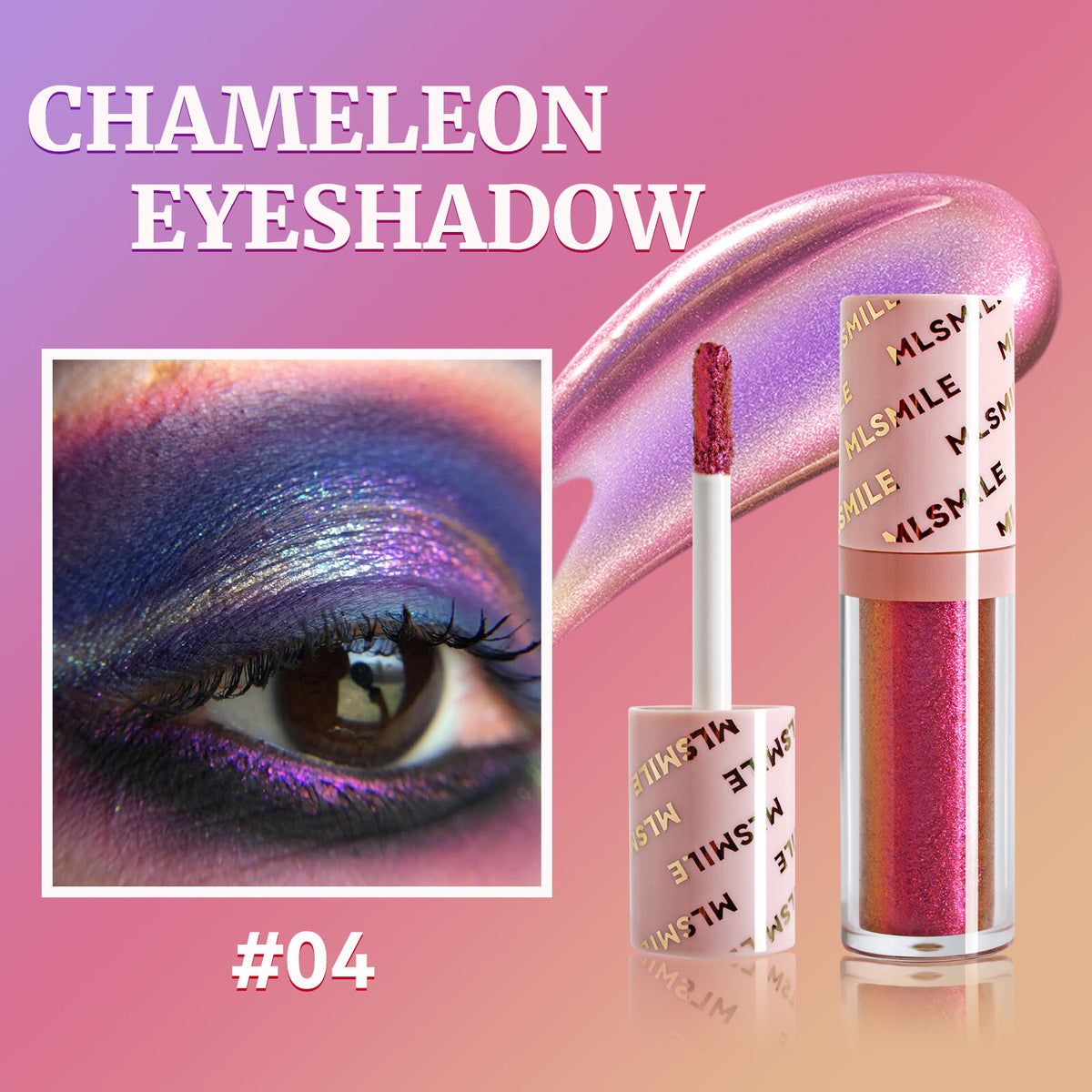 Chameleon Liquid Eyeshadow - Shimmer Metallic Shift, Iridescent Glitter Makeup