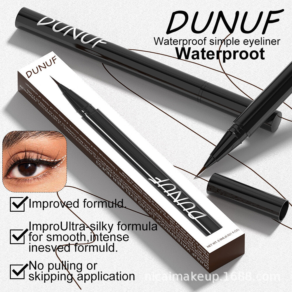 2-Color Liquid Eyeliner - Waterproof, Quick-Dry, Smudge-Proof Makeup for Women