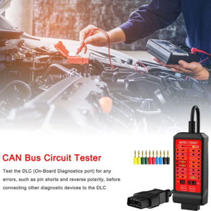 WOYO CTB00715 OBD 2 CAN Tester Box 12-24V w/ 59-inch Cable for Auto Diagnostics