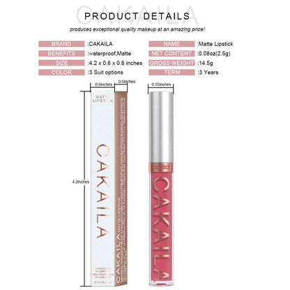 18-Color Matte Liquid Lipstick - Waterproof Smudge-Proof, Long-Lasting Lip Gloss