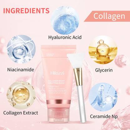 75ml Collagen Night Wrapping Mask Peel-Off Skin Mask Hydrating Moisturizing