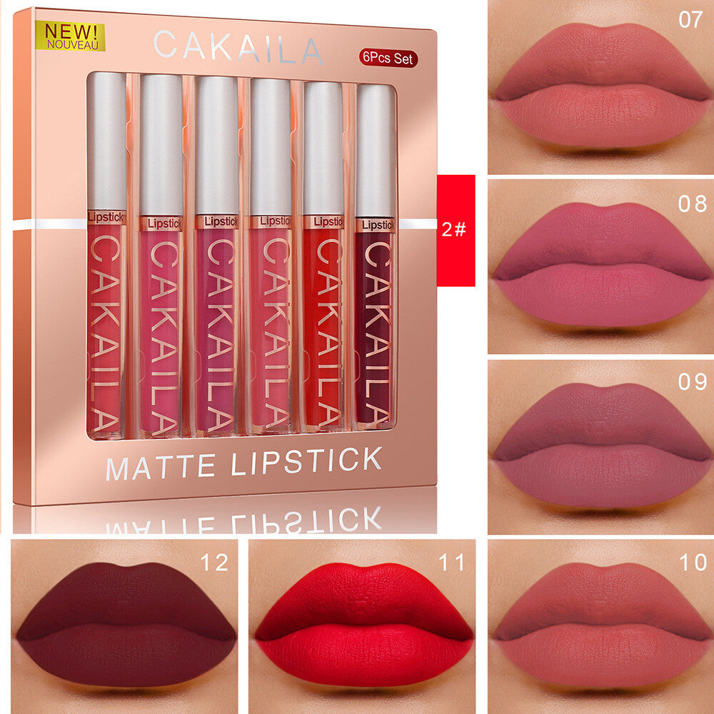10 Colors Velvet Matte Liquid Lipstick Waterproof Non-Stick Lip Gloss Gift Set
