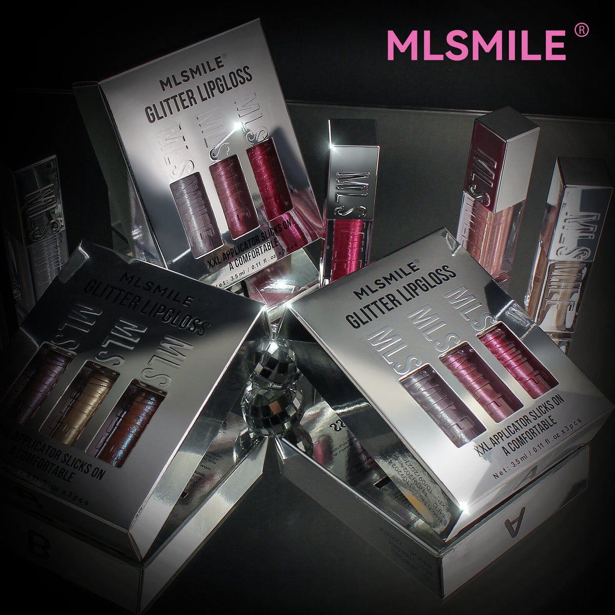 3pcs/set Mirror Pearl Lip Gloss Long Lasting Moisturizing Lipstick Shine Glitter