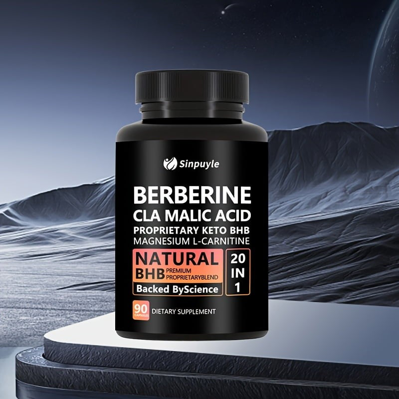 Sinpuyle Berberine 20 in 1 Keto BHB Supplement-1 Bottle 90 Capsules