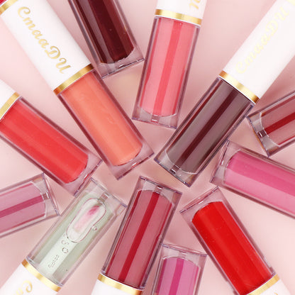 2-in-1 Double Ended Matte Lip Gloss Lipstick - Long Lasting, Waterproof