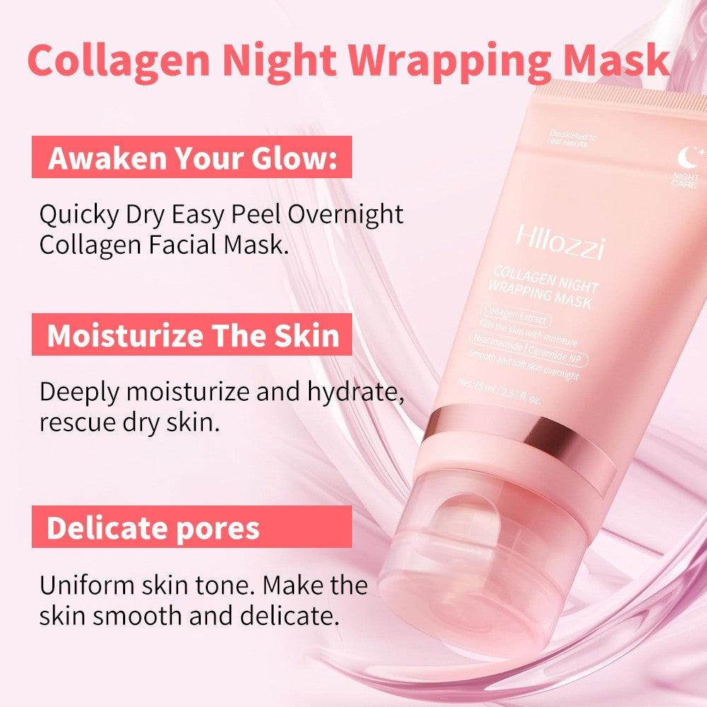 75ml Collagen Night Wrapping Mask Peel-Off Skin Mask Hydrating Moisturizing