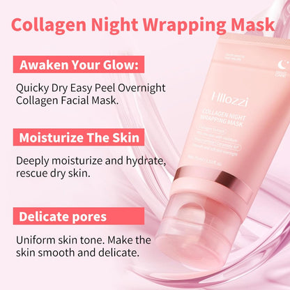 75ml Collagen Night Wrapping Mask Peel-Off Skin Mask Hydrating Moisturizing