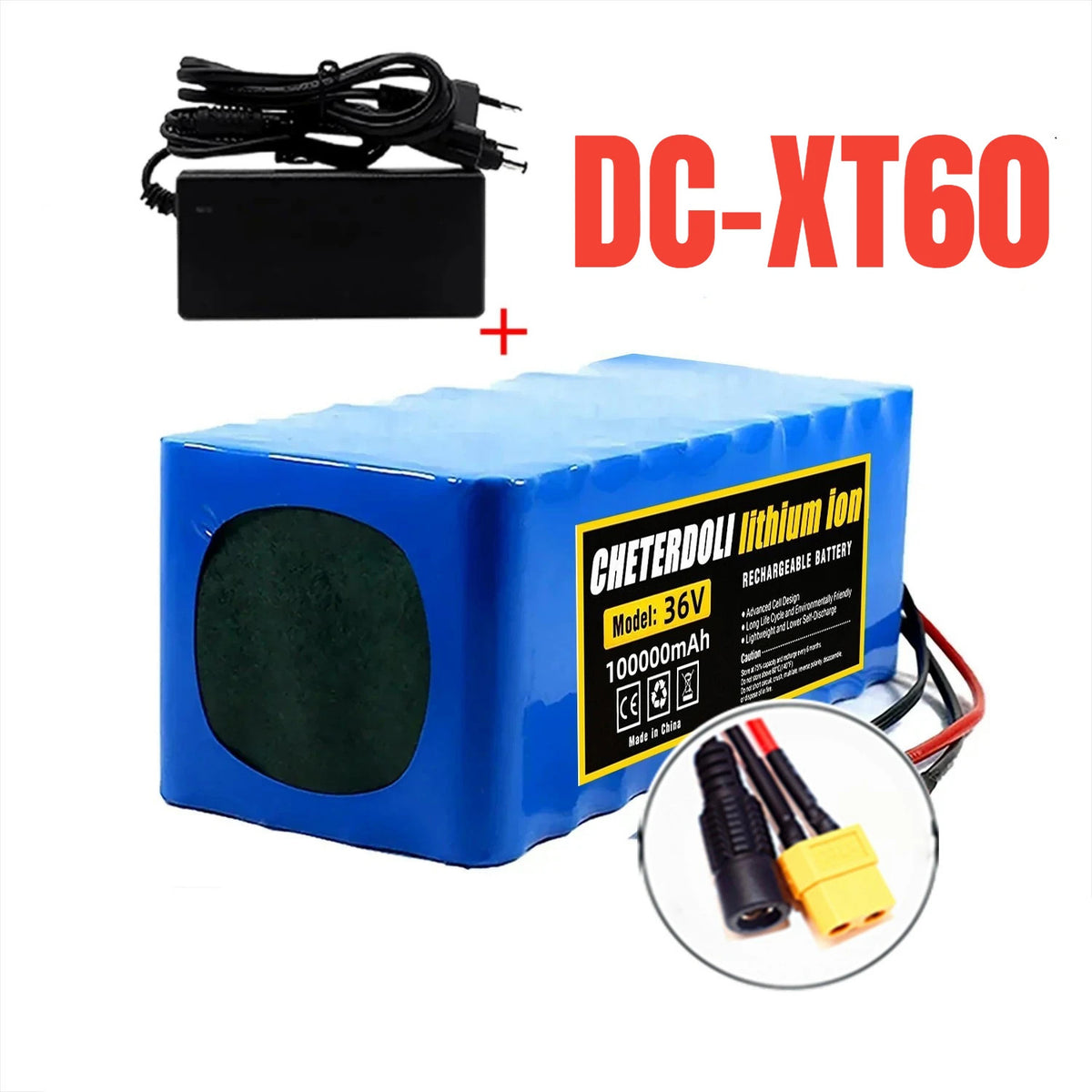 10S4P 36V 100Ah Electric Scooter Rechargeable Li-ion Battery Pack for E-bike