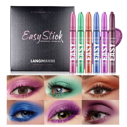 Eyeshadow Pencil 6pcs/Set - Matte & Shimmer, Quick Blend Waterproof Long Lasting