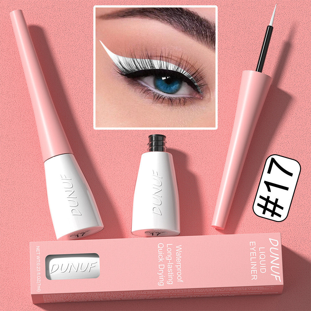 8Color Waterproof Liquid Eyeliner Vibrant Longwear Smudge-Proof Makeup for Women