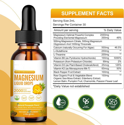 2Pack Magnesium Complex Supplement for Sleep Support Muscle Recovery and Energy