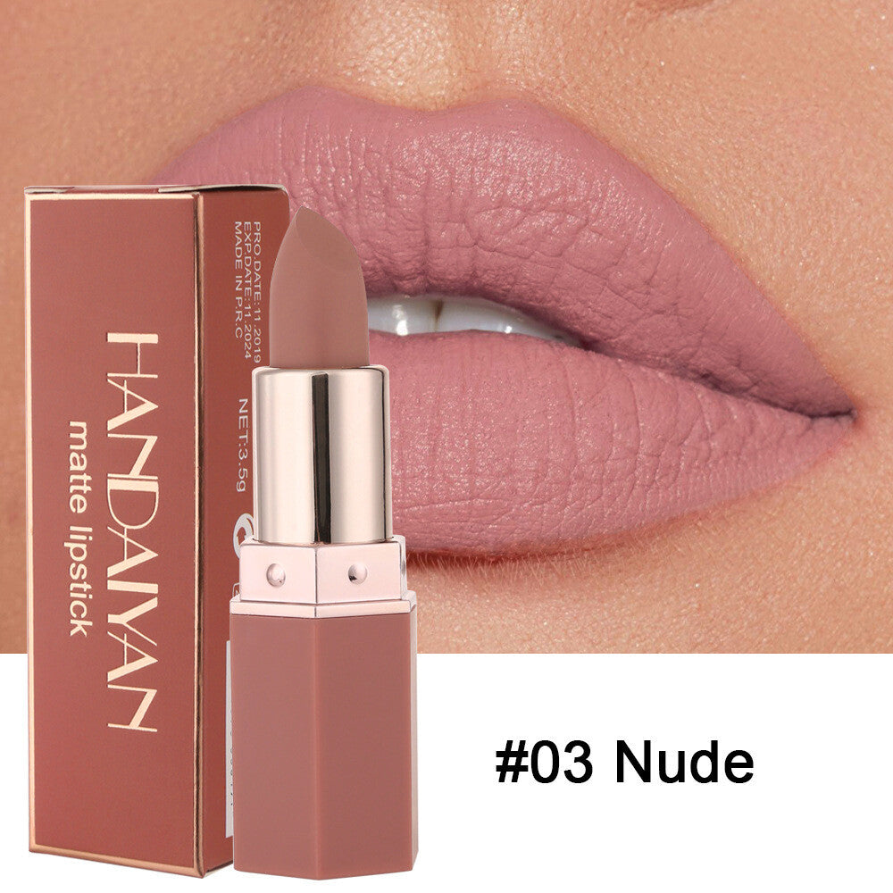 6 Colors Matte Lipstick Color Makeup Waterproof Moisturizing Long Lasting