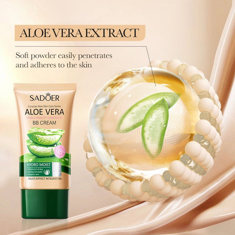 Aloe Vera BB Cream Tinted Moisturizer - Long Lasting Color Correcting Makeup