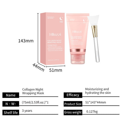 75ml Collagen Night Wrapping Mask Peel-Off Skin Mask Hydrating Moisturizing