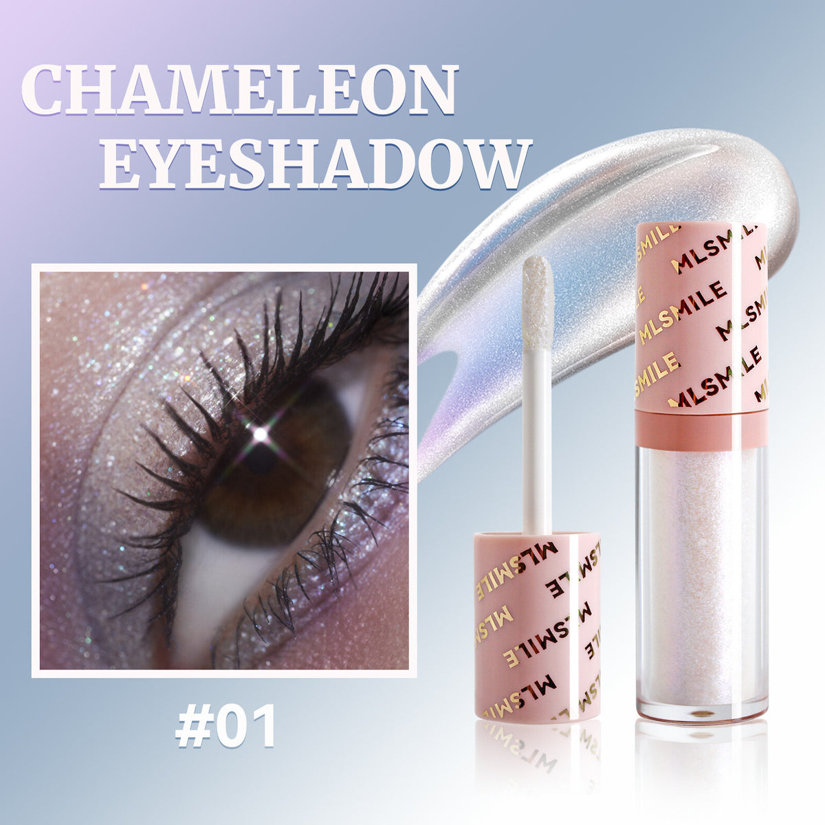 Chameleon Liquid Eyeshadow - Shimmer Metallic Shift, Iridescent Glitter Makeup