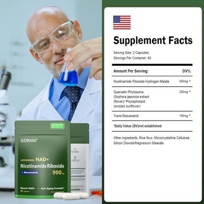 Nicotinamide Riboside with Resveratrol and Quercetin Cellular Health Support
