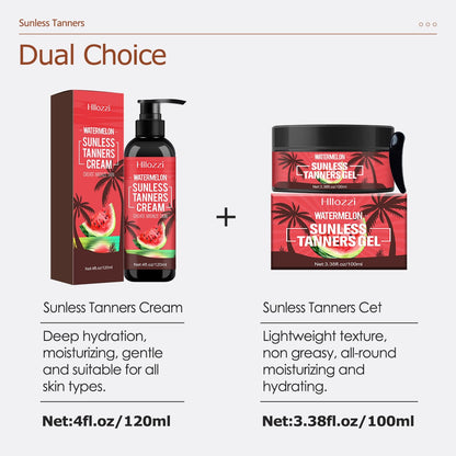 Tropical Fruit Self Tanner - Waterproof Gel, Buildable Natural Glow Self-Tanning