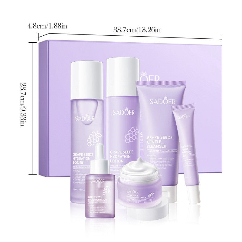 6pcs/set Grape Seed Essence Skincare Gift Box Antioxidant Repair Moisturize
