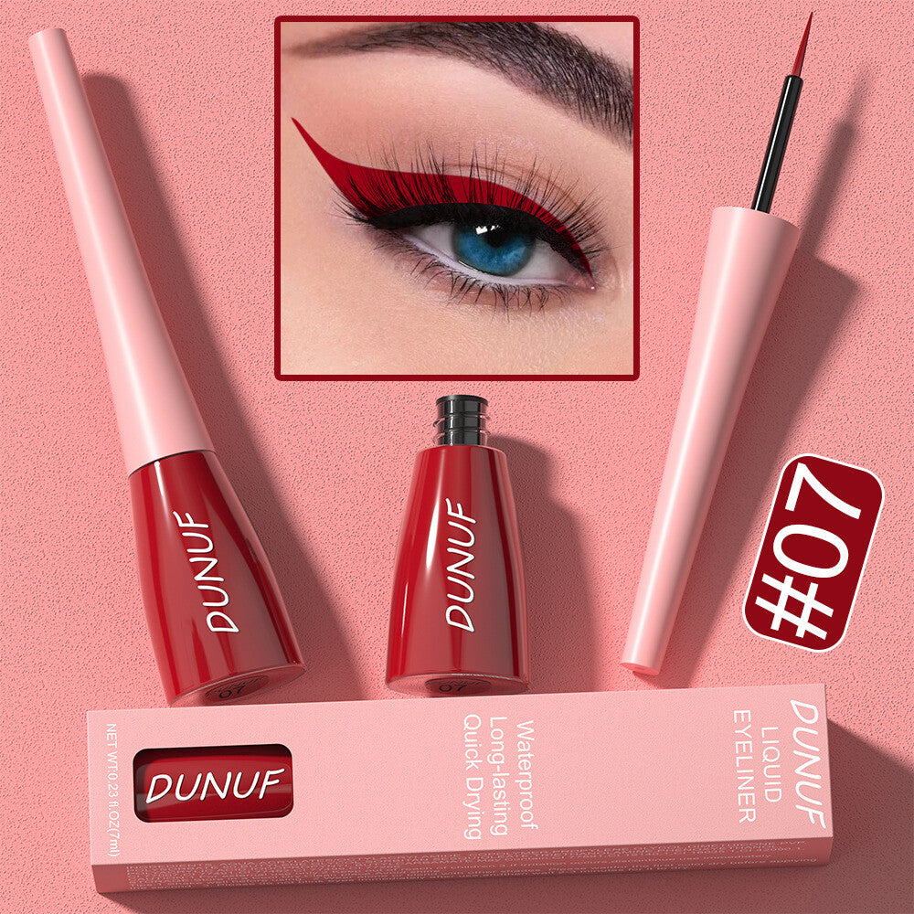 8Color Waterproof Liquid Eyeliner Vibrant Longwear Smudge-Proof Makeup for Women