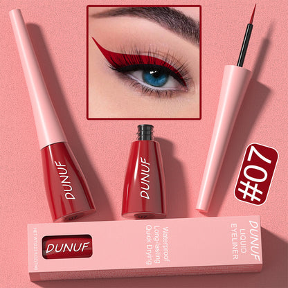 8Color Waterproof Liquid Eyeliner Vibrant Longwear Smudge-Proof Makeup for Women
