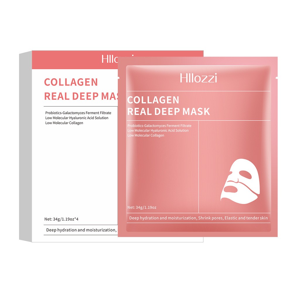 4pcs/set Collagen Gel Skin Mask Hydrating Moisturizing Split Design Shrink Pores