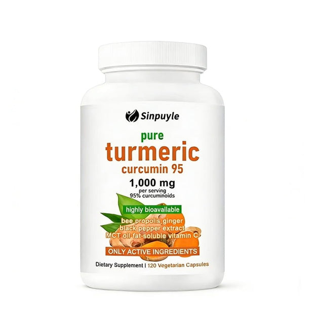 Sinpuyle Pure Turmeric Curcumin 95 Supplement-1 Bottle 1000mg 120 Capsules