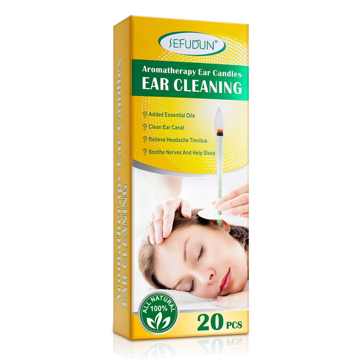 6-Pack（5Box/set) Beeswax Ear Candles Conical Horn for Relaxation Ear Cleaning