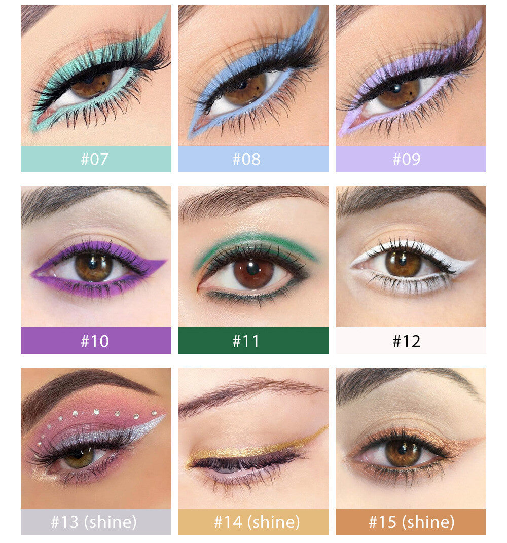 20-Color Waterproof Eyeliner Gift Set Quick-Dry Matte Colorful Makeup for Women