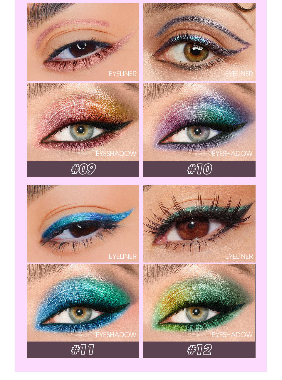 6-Color Glitter Eyeliner Gift Set - Quick-Dry, Waterproof Party Makeup for Women