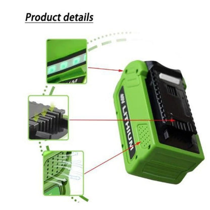 Replacement 40V Li-ion Battery for G-MAX Greenworks 29462 29472 Power Tools