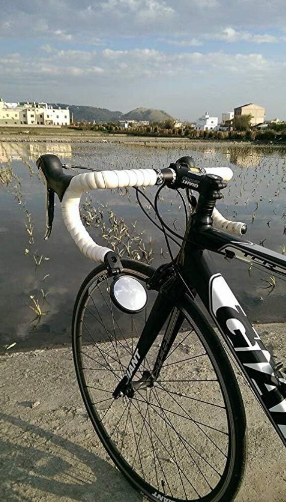 Bike / Bicycle Mirror Stainless Steel Lens Adjustable Rearview Cycle(Black 62mm)