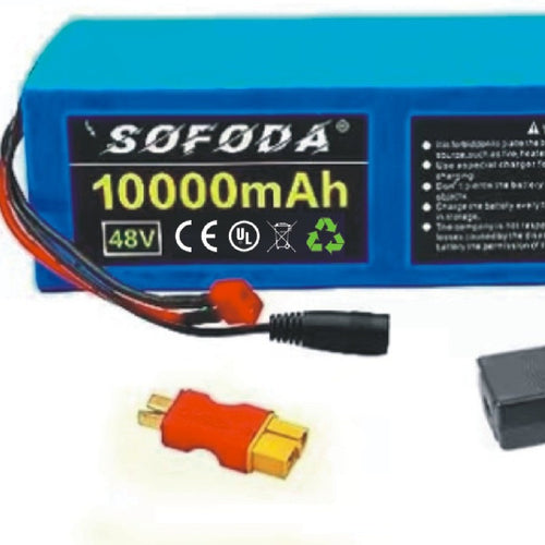 48V 10Ah 13S3P Rechargeable Li-ion Battery for E-Scooter/E-Bike with Enclosure