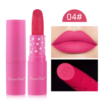 Velvet Matte Star Lipstick - Waterproof & Non-Stick Long Lasting Red Nude