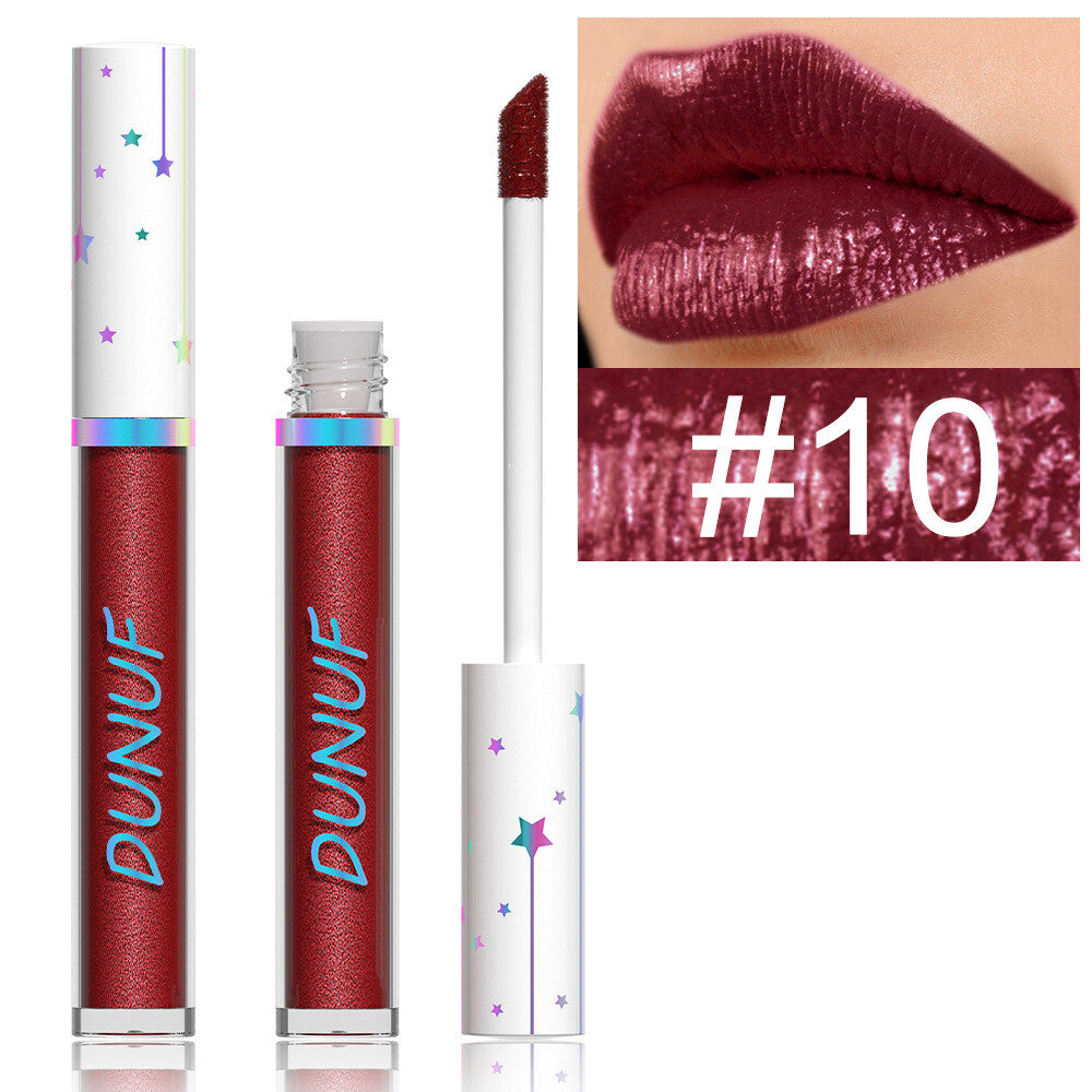 12 Color Shimmer Liquid Lipstick Long Lasting Waterproof Glossy Finish Lip Gloss