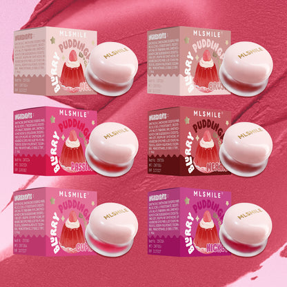 Matte Velvet Lip Gloss 6 Colors 2in1 Jelly lip mud powder blusher cream Lipstick