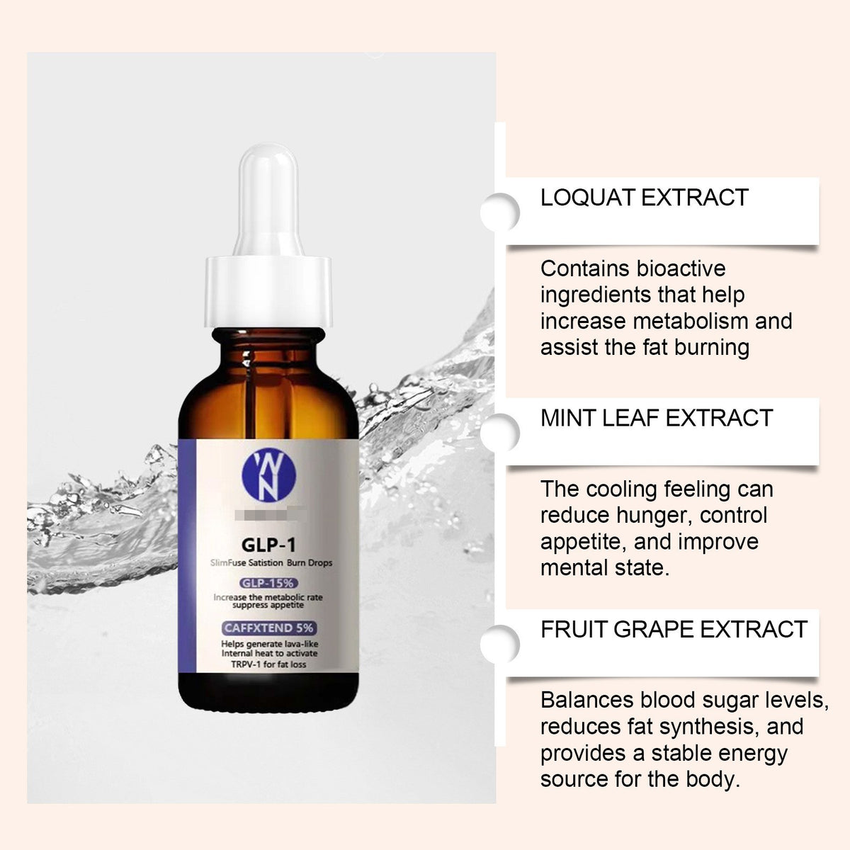 1/2PCS Napharm GLP-1 Metabolic Boost Drops, Drops for Men&Women Meyabolism