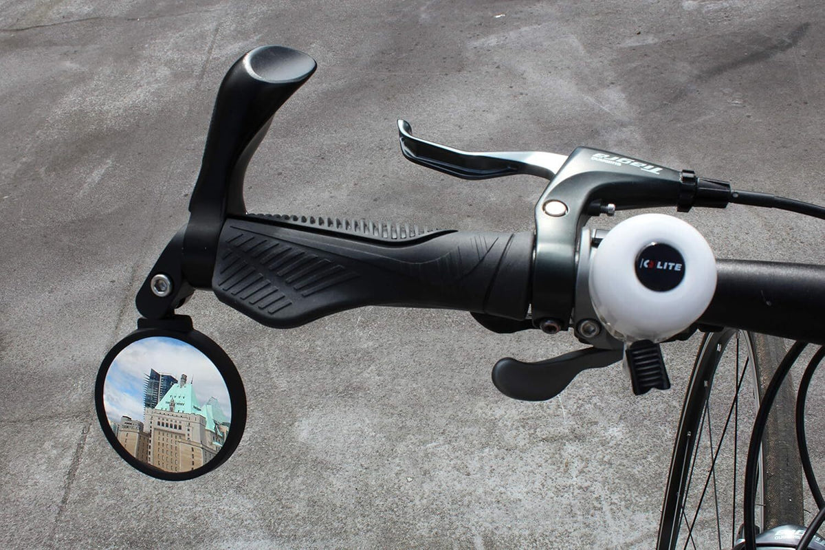 Bike / Bicycle Mirror Stainless Steel Lens Adjustable Rearview Cycle(Black 62mm)