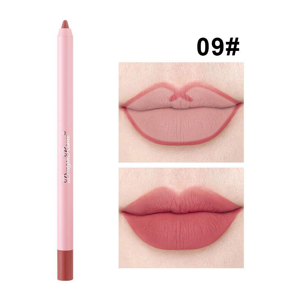 Waterproof Lip Liner & Plump Lipstick Matte Rosewood Duo Long Lasting Lip Pencil