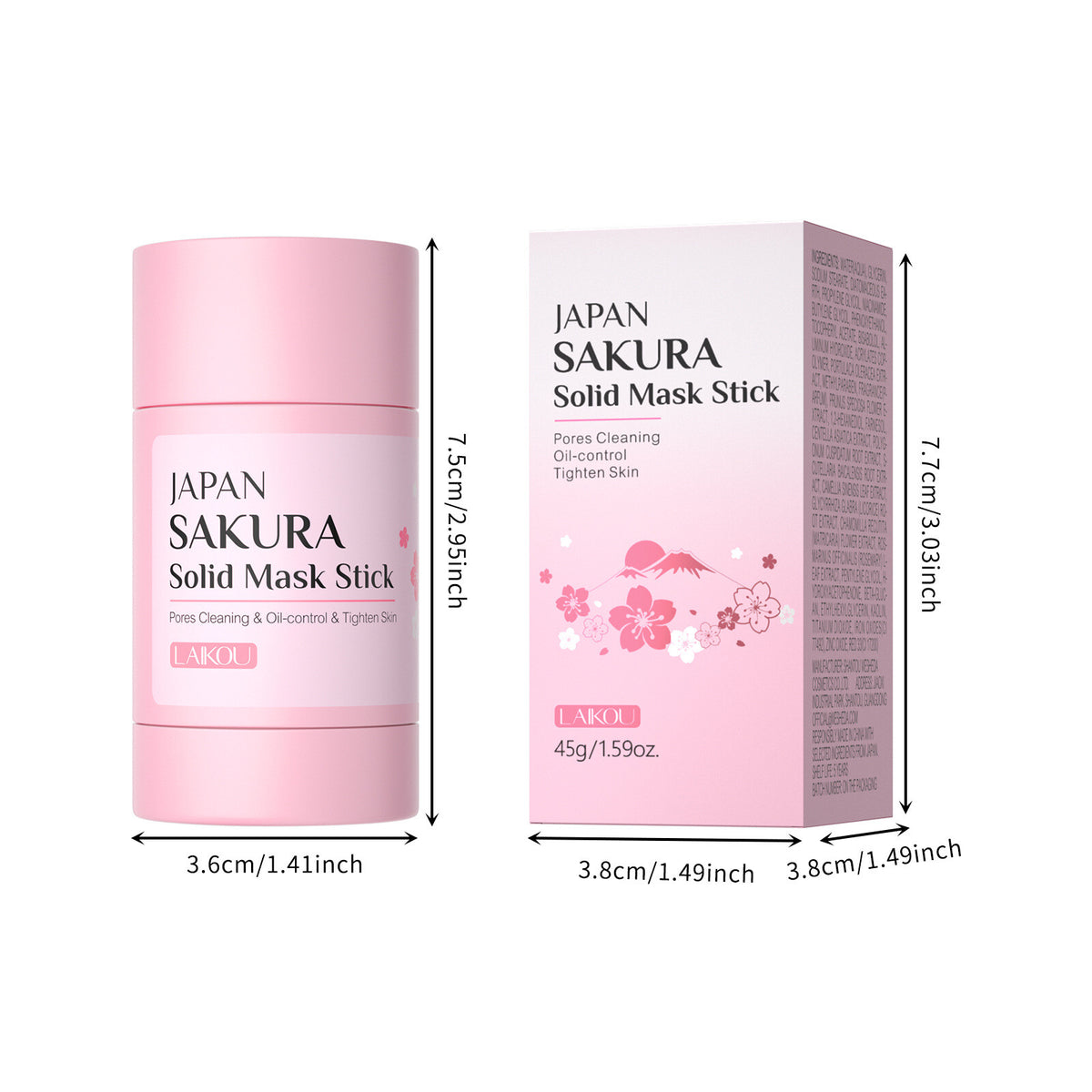 Cherry Blossom Solid Facial Mask Stick Skin Masks Mud Mask 45g Cleansing