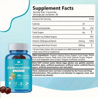 Sinpuyle Ashwagandha Gummies Natural Adaptogen Supplement-1 Bottle 60 Count