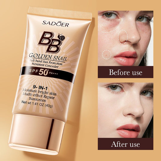 Gold Snail Foundation BB Cream Tinted Moisturizer Illuminating Pore Refining