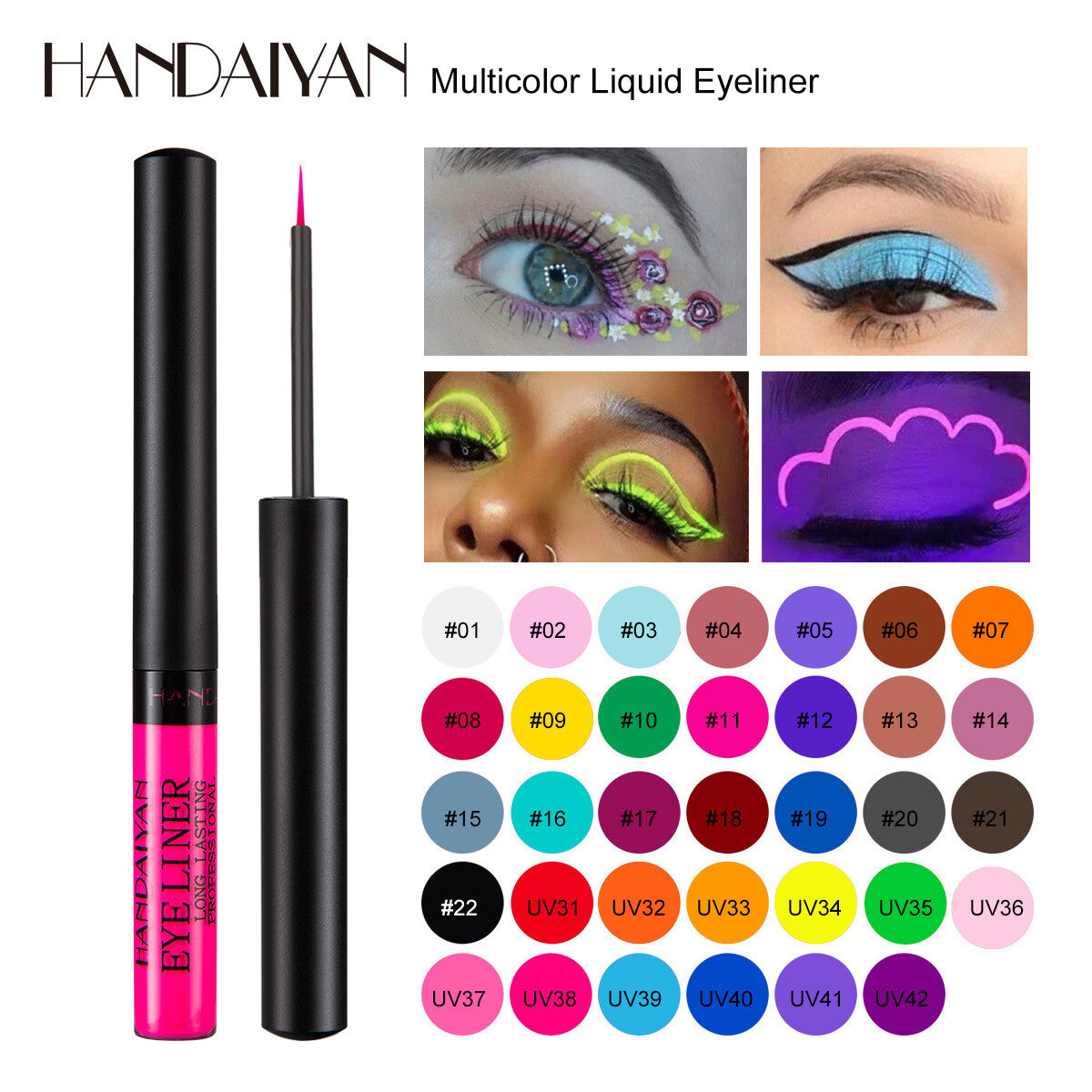 42-Color Matte Eyeliner Longwear, Waterproof, No Smudging Waterproof Makeup