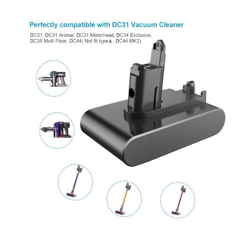 22.2 V 9.8Ah Li-ion Battery for Dyson DC34 DC44 DC45 Vacuum Cleaner
