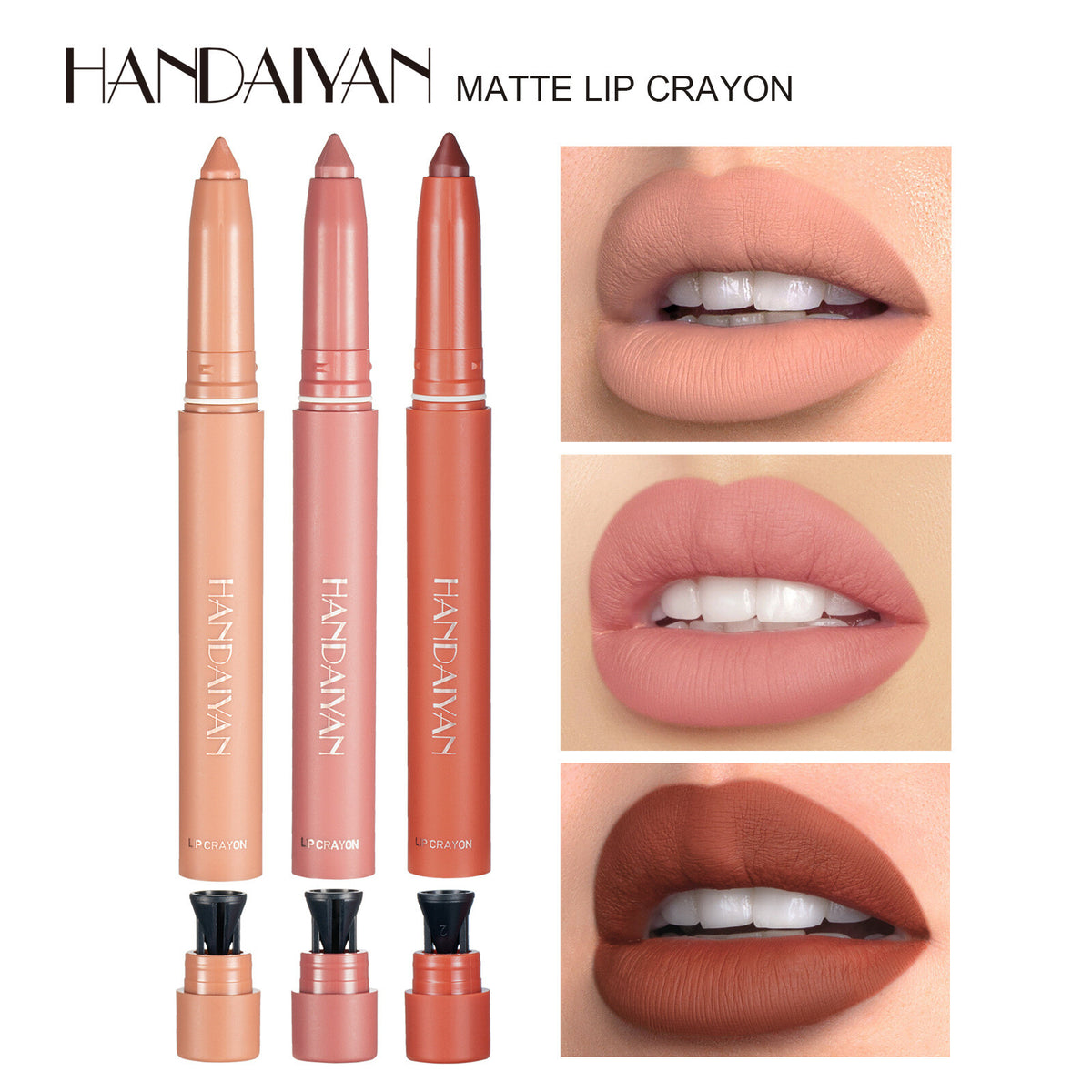 Lipstick Pencil Waterproof Non Stick Cup Matte Lipliner Thread Hook Lip Marker