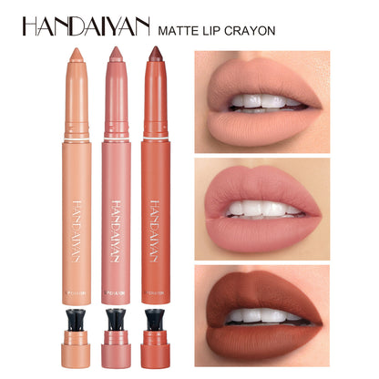 Lipstick Pencil Waterproof Non Stick Cup Matte Lipliner Thread Hook Lip Marker