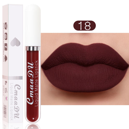 18 Colors Matte Liquid Lipstick - Waterproof, Transfer-Resistant Lip Gloss
