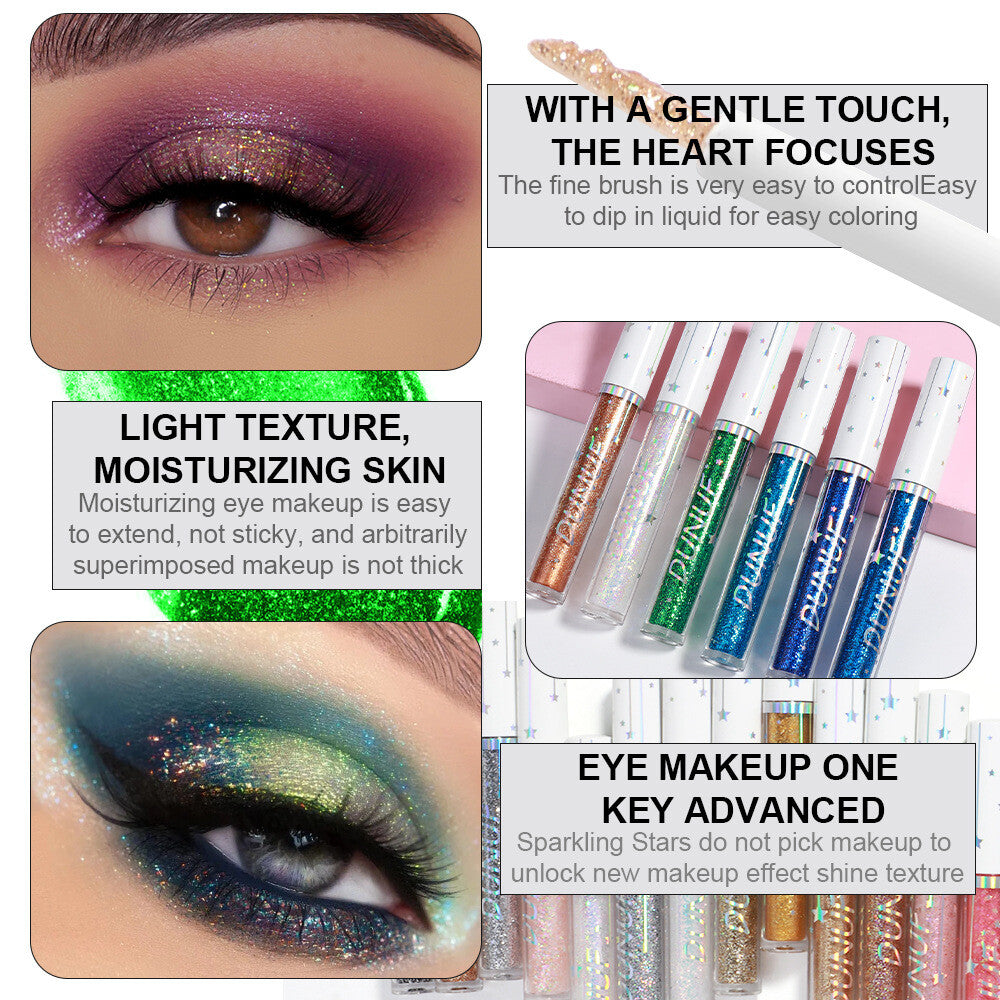 Long-lasting Shiny Glitter Liquid Eyeliner With 18 Colours Sequined eyeliner